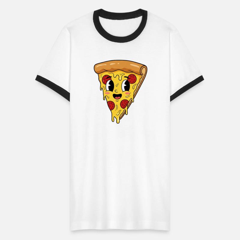 Cute Pizza Slice with Cheesy Smile