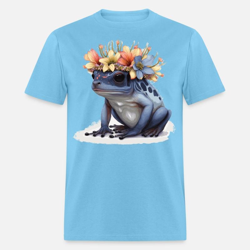 Cute Poison Dart Frog Flower Crown Amphibian Lover