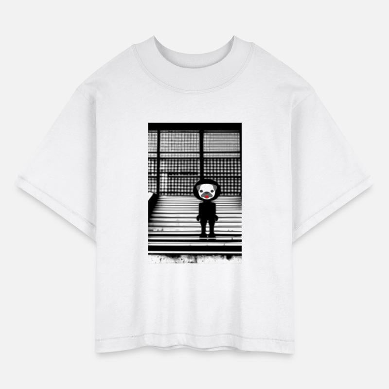 Cute Pug in Hoodie Standing on the Steps - Street