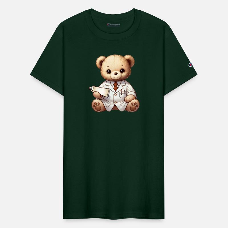 cute teddy pharmacist cuddly toy with ointment