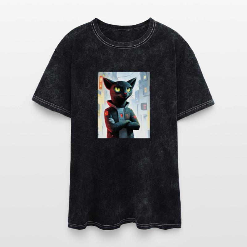 Cyberpunk Cat Boss – Futuristic Feline Art