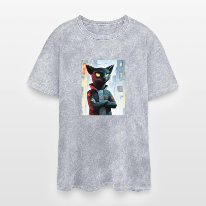 Cyberpunk Cat Boss – Futuristic Feline Art