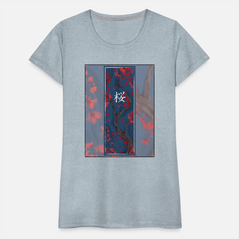 Dark Sakura Sumi-e Kanji