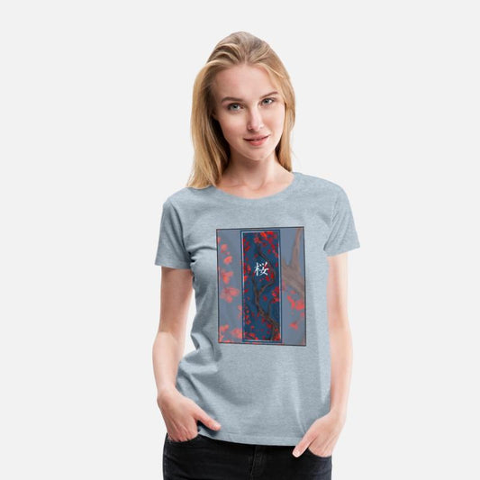 Dark Sakura Sumi-e Kanji