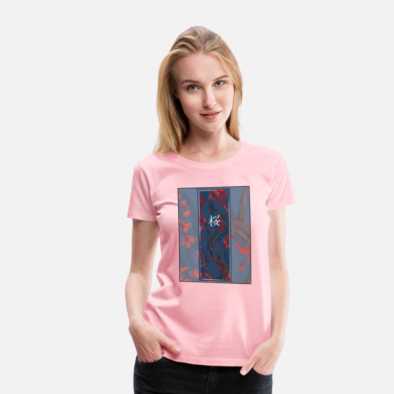 Dark Sakura Sumi-e Kanji