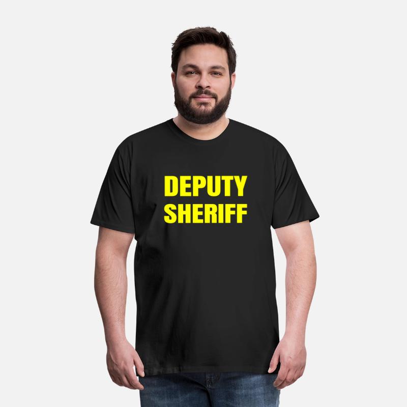 Deputy Sheriff Plain Yellow Large Text Design