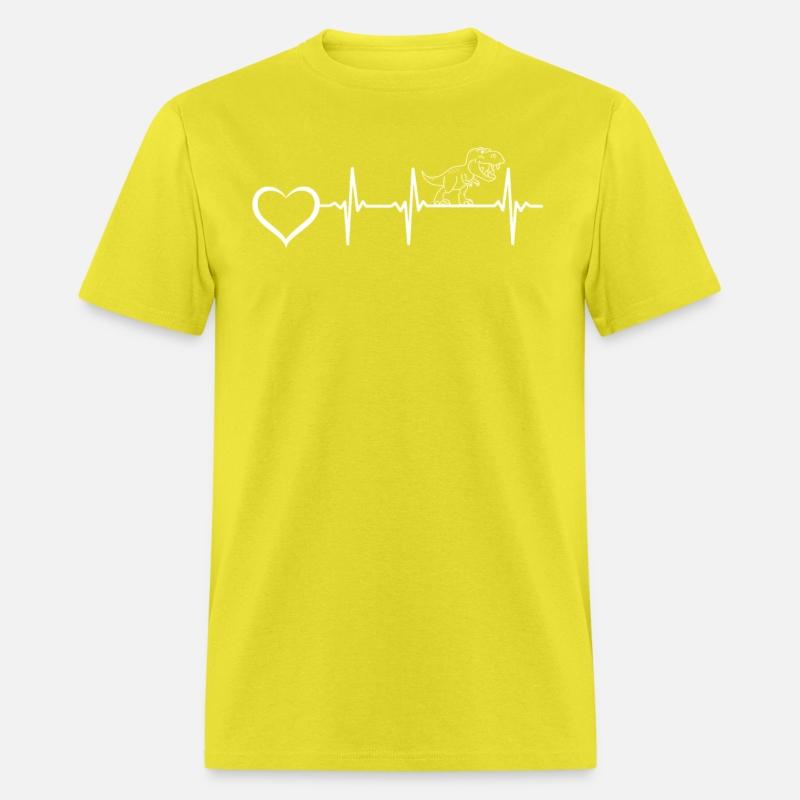 Dinosaur Hearts Heartbeat - Line Art Dino Heart