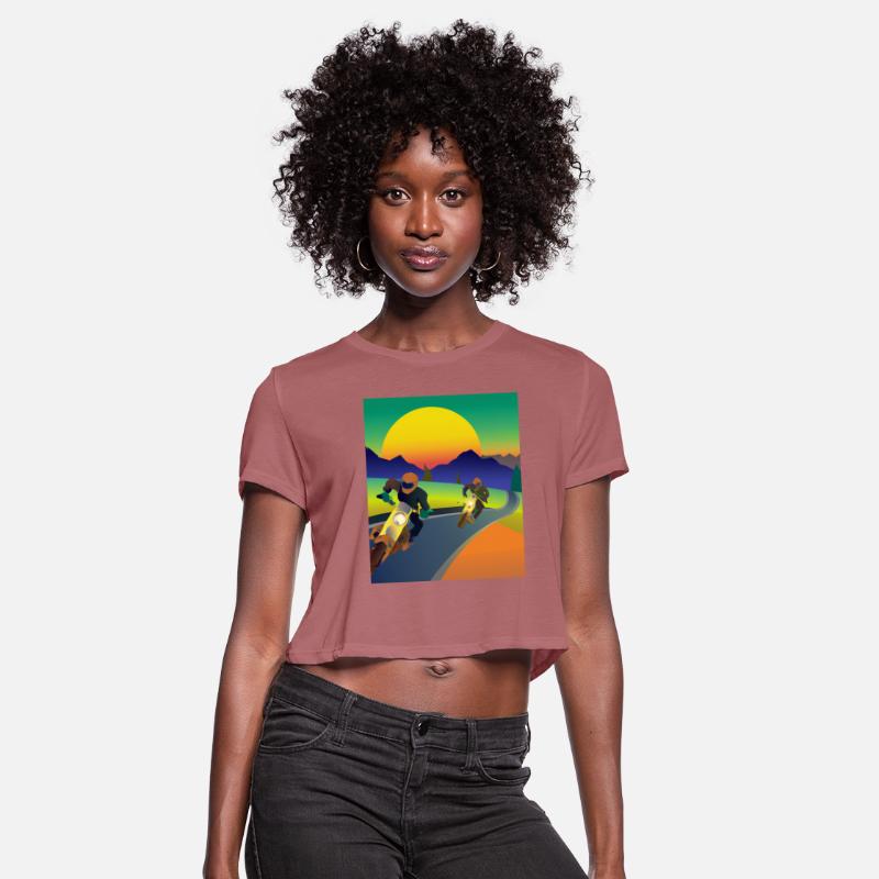 Dirt Bike Rider Sunset Mountain Road