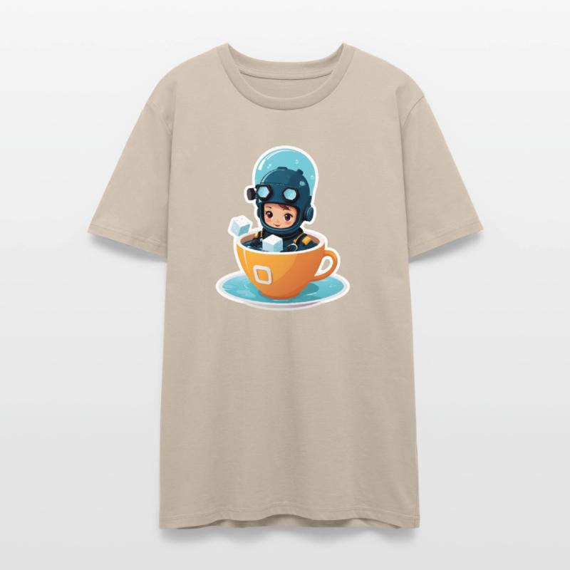 Diver Coffee Cup Fantasy Sticker.