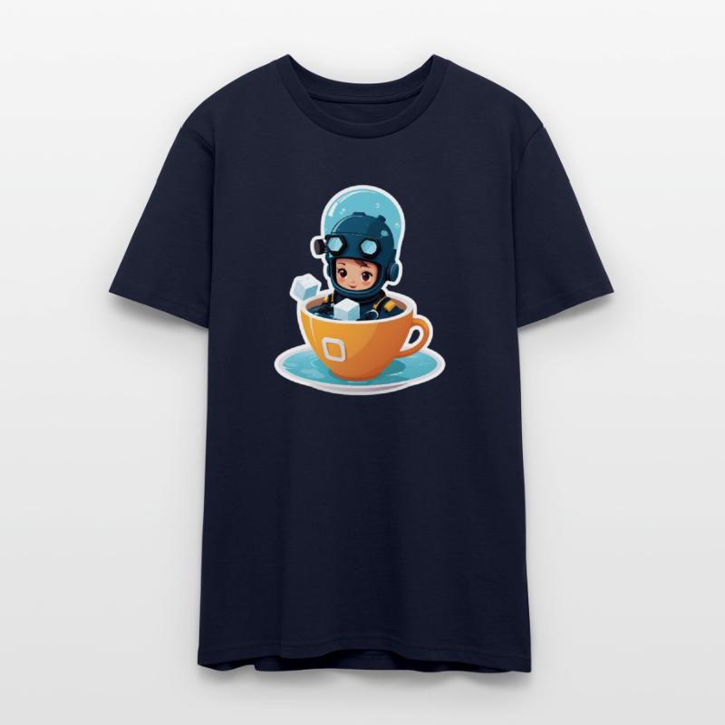 Diver Coffee Cup Fantasy Sticker.