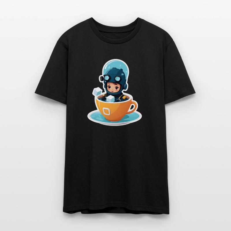 Diver Coffee Cup Fantasy Sticker.