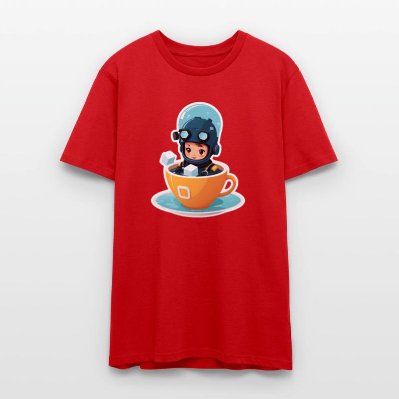 Diver Coffee Cup Fantasy Sticker.