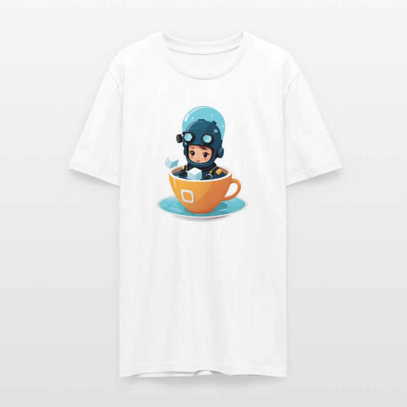 Diver Coffee Cup Fantasy Sticker.