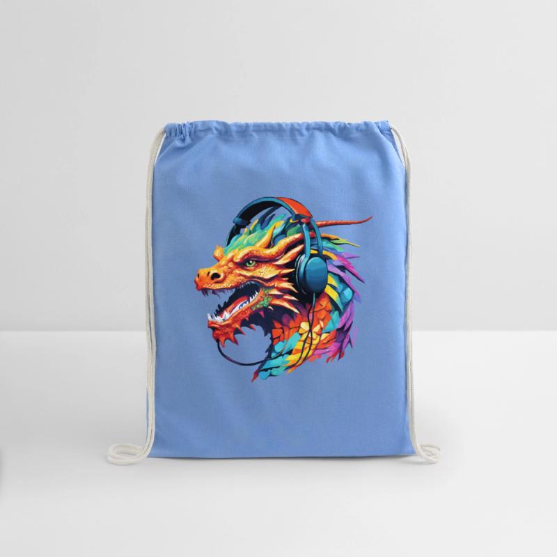 Dragon in headphones