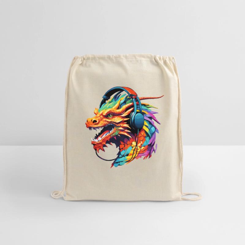 Dragon in headphones