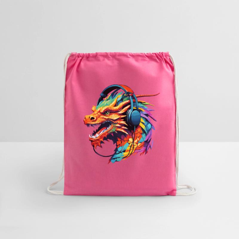 Dragon in headphones