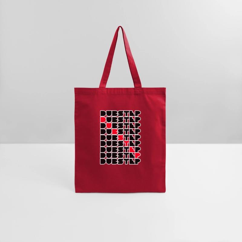 Dubstep Music Logo Stacked Word Wall Red Black Des