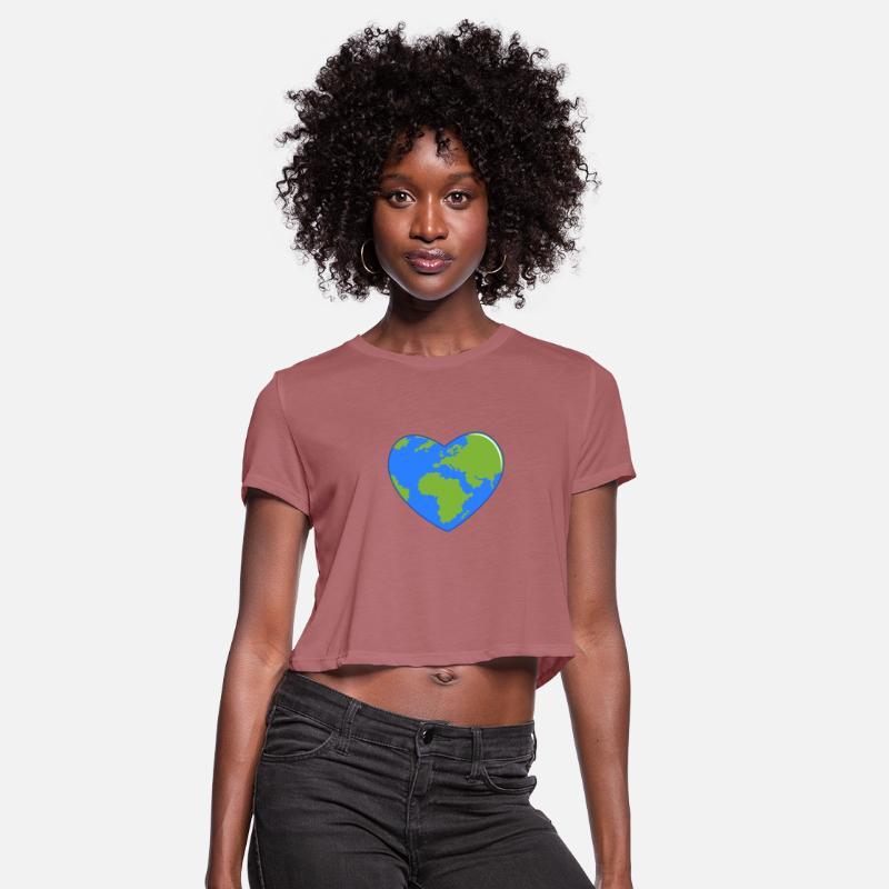 Earth Day World Map as Love Heart