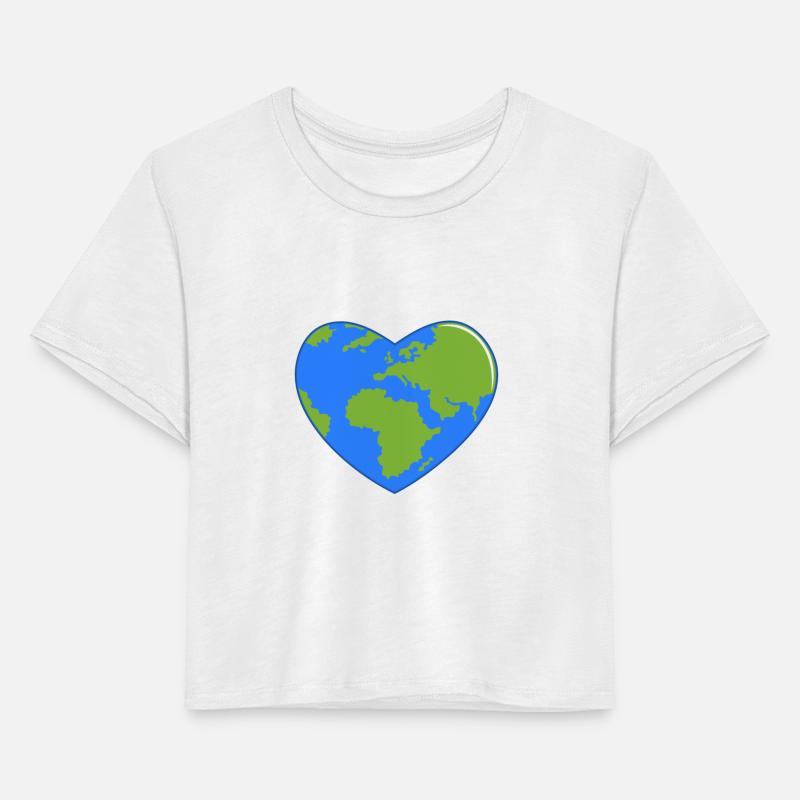 Earth Day World Map as Love Heart