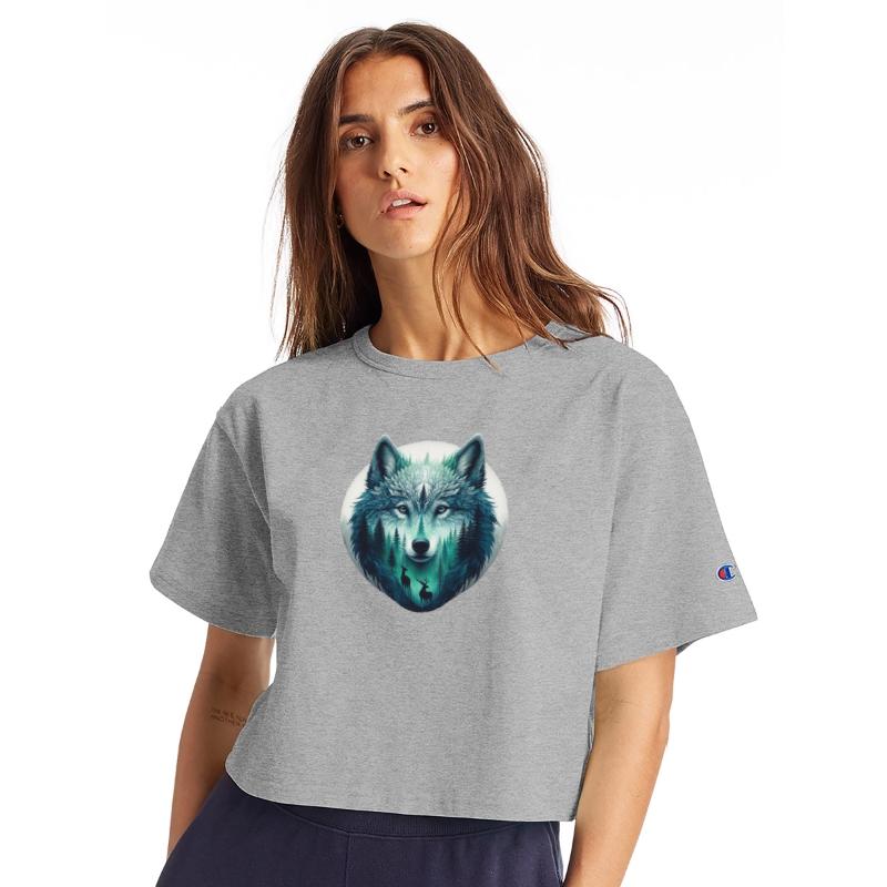 Enchanted Wolf Forest Art Tee