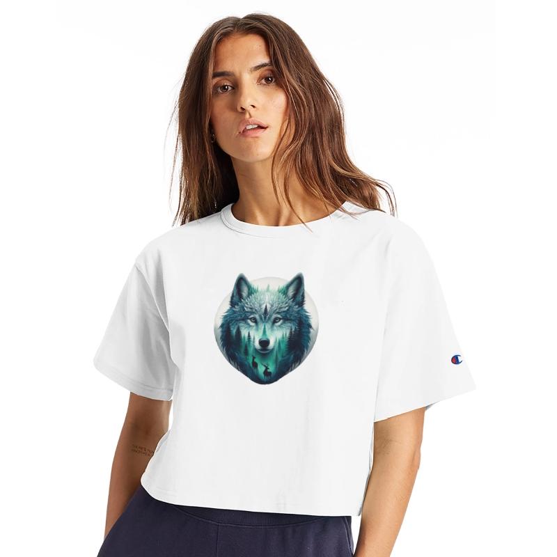 Enchanted Wolf Forest Art Tee