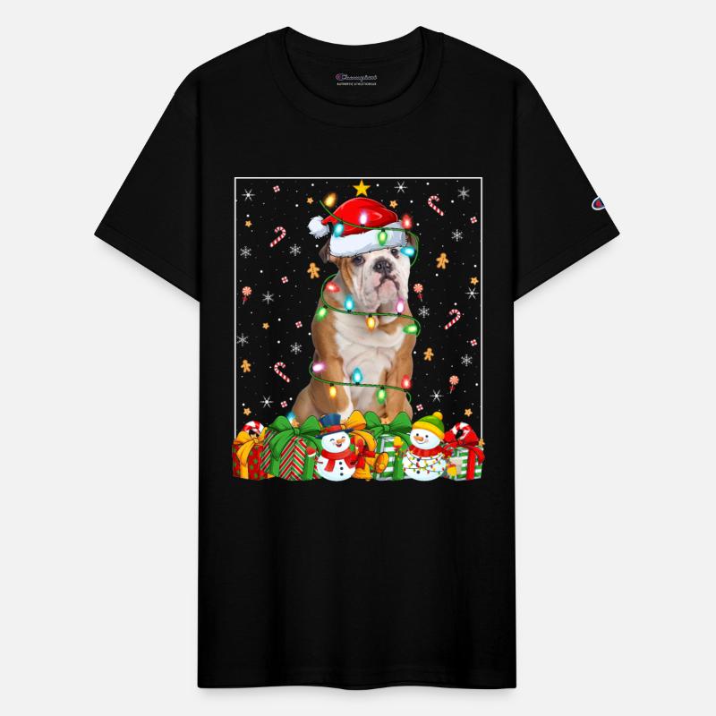 English Bulldog Christmas Lights