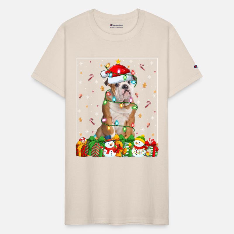 English Bulldog Christmas Lights
