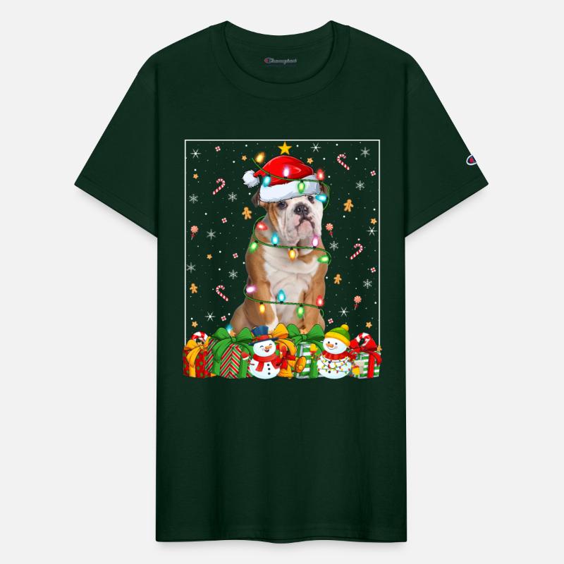 English Bulldog Christmas Lights