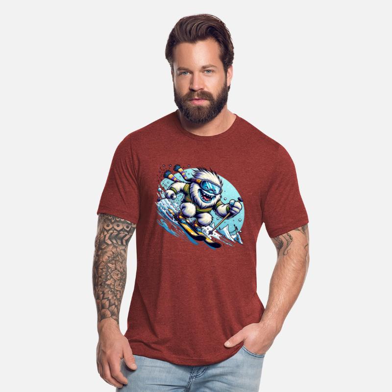 Epic Yeti Ski Adventure Illustration