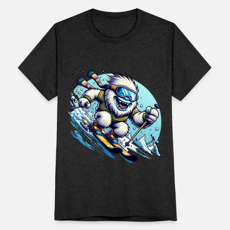 Epic Yeti Ski Adventure Illustration