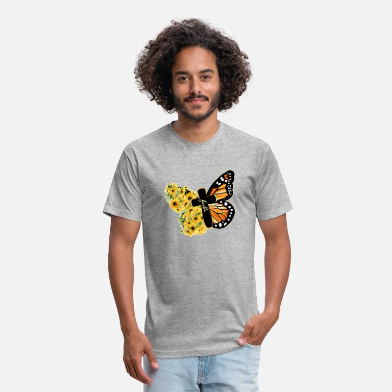 Faith Cross Sunflower Butterfly Christian