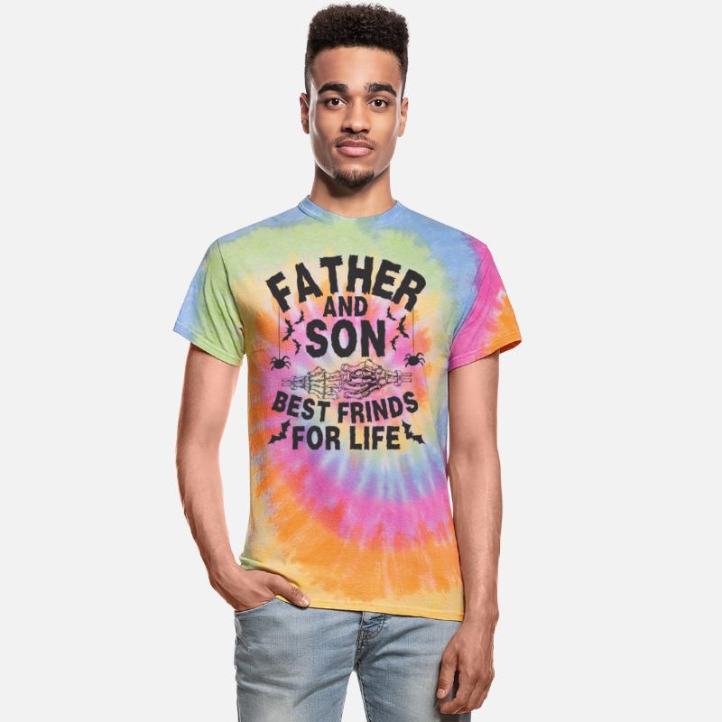 father and son fist bump