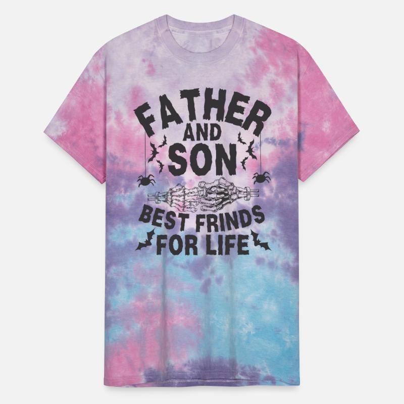 father and son fist bump