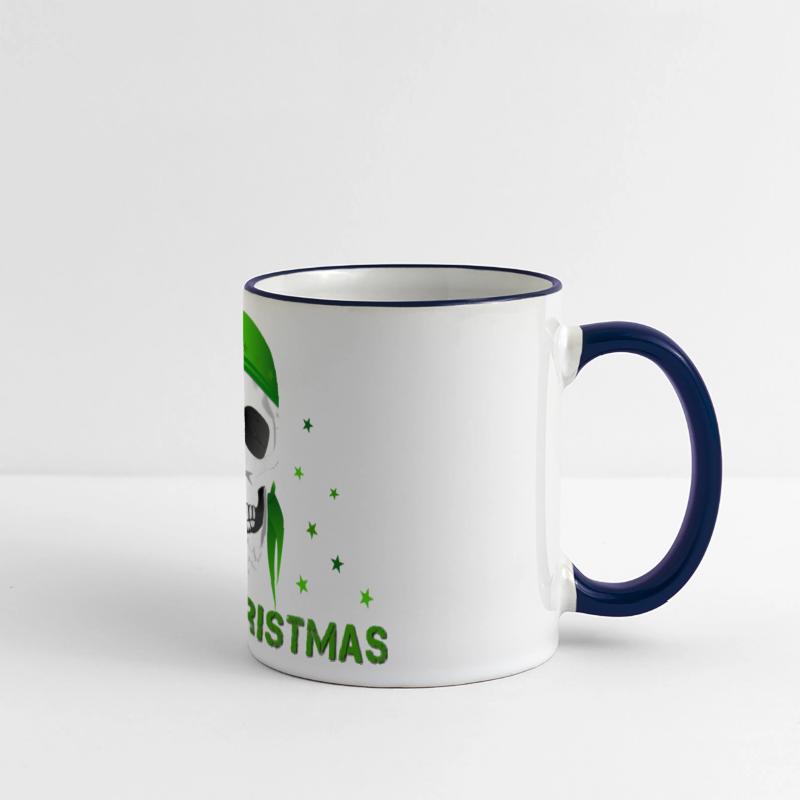 Festive Skull with Green Bandana Christmas