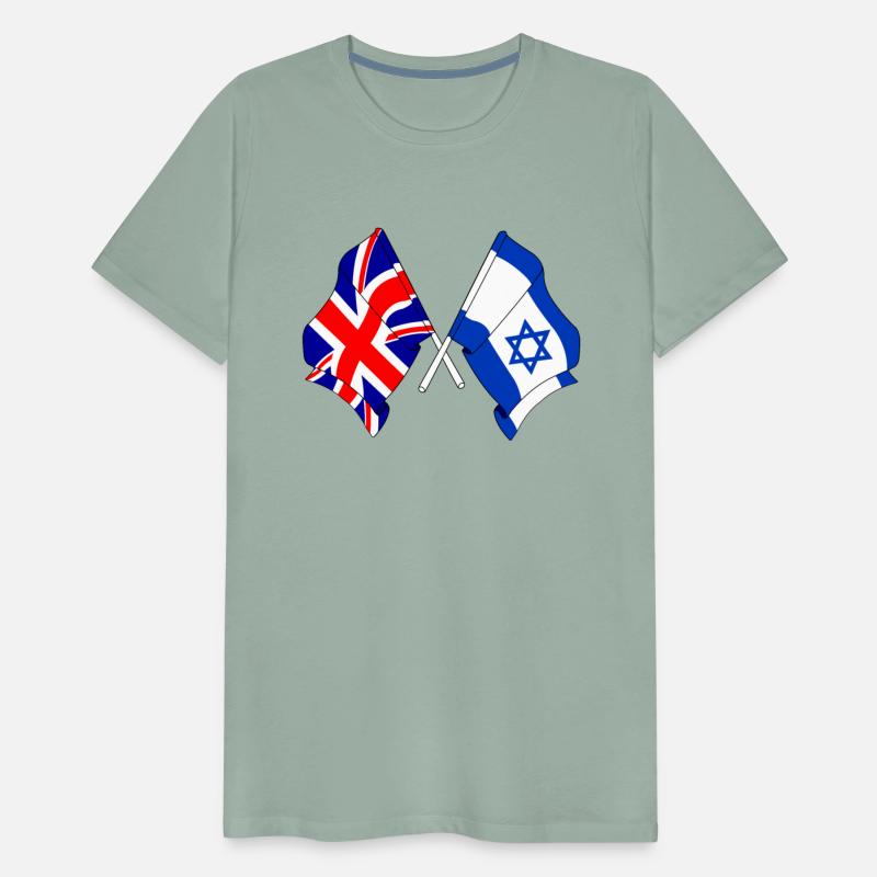 Flag of England and flag of Israel