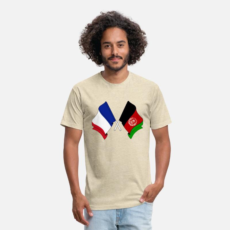 Flag of France and flag of Afghanistan