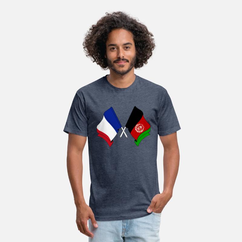 Flag of France and flag of Afghanistan