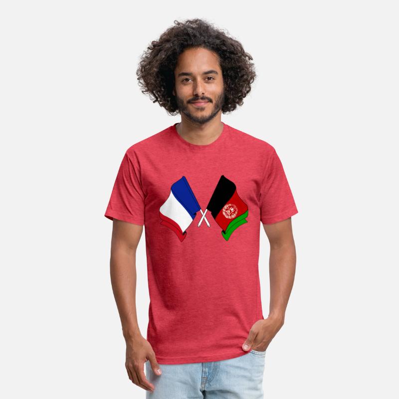 Flag of France and flag of Afghanistan