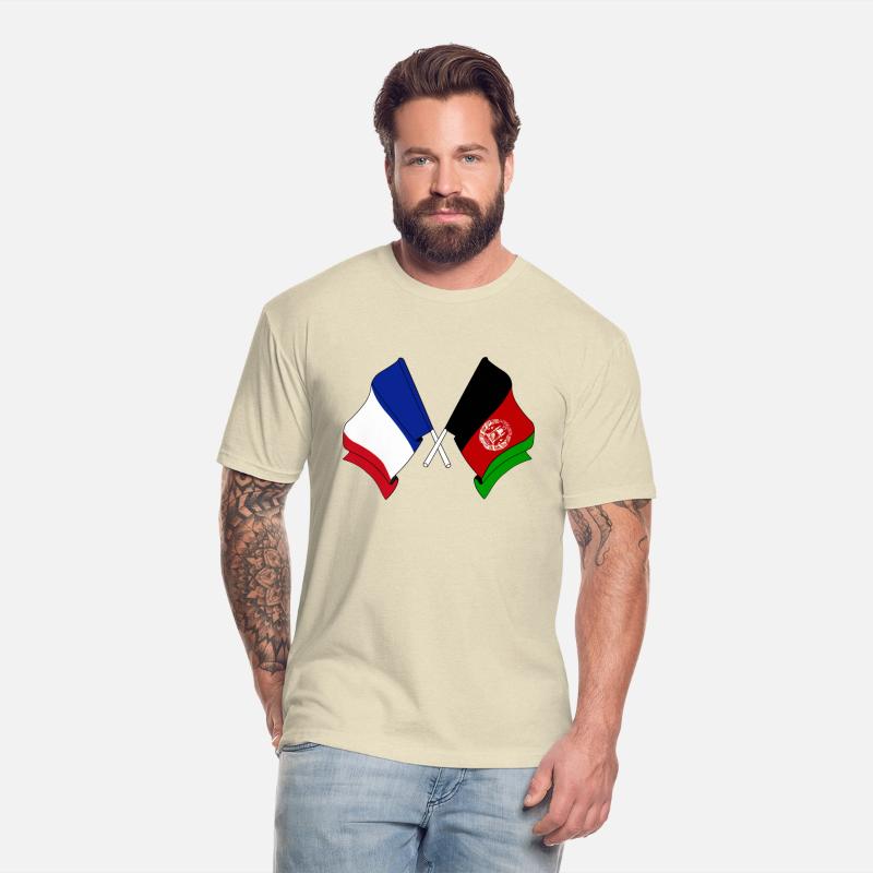 Flag of France and flag of Afghanistan