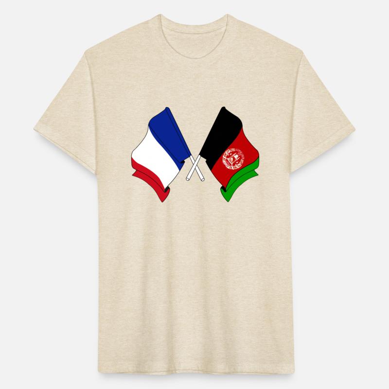 Flag of France and flag of Afghanistan