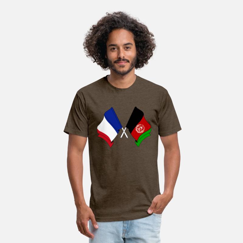 Flag of France and flag of Afghanistan