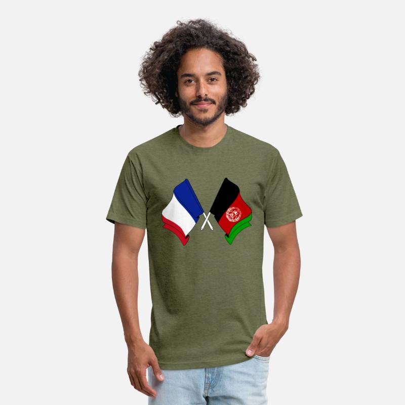 Flag of France and flag of Afghanistan