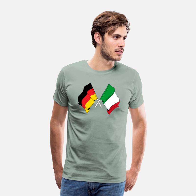Flag of Germany and flag of Italy