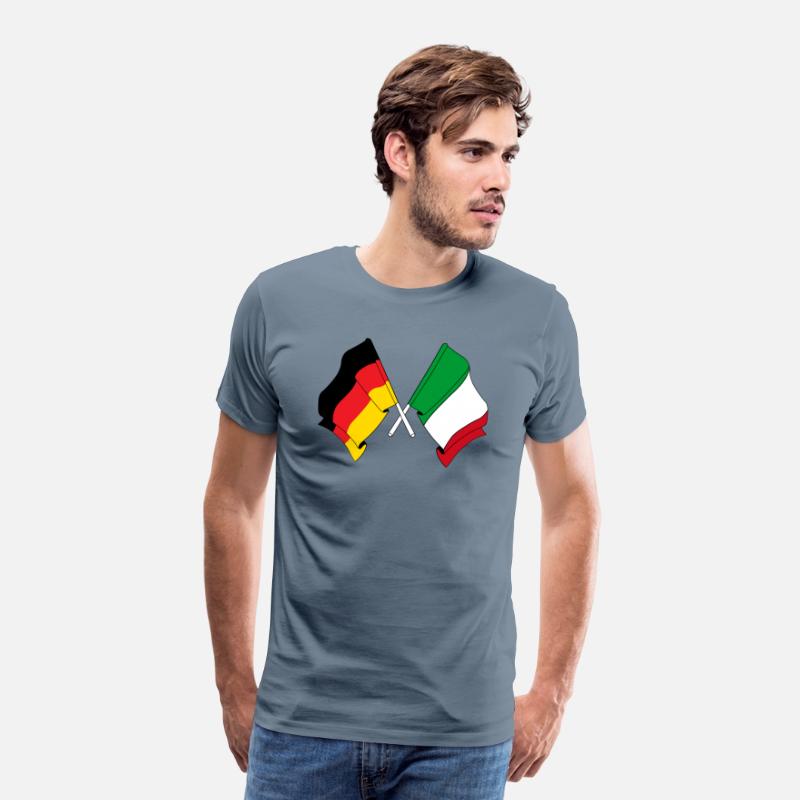 Flag of Germany and flag of Italy