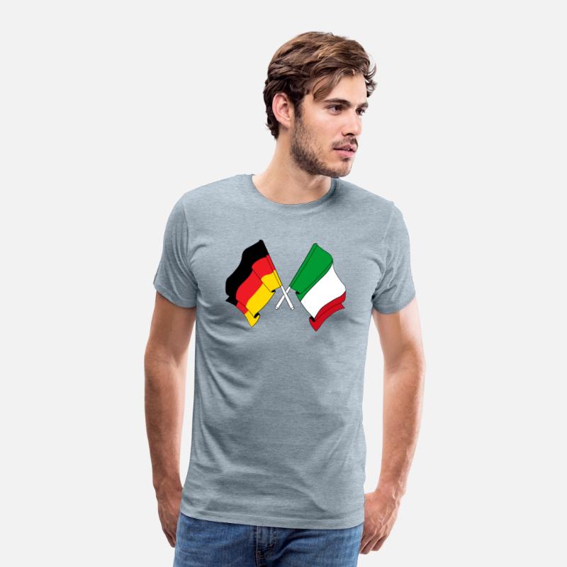 Flag of Germany and flag of Italy