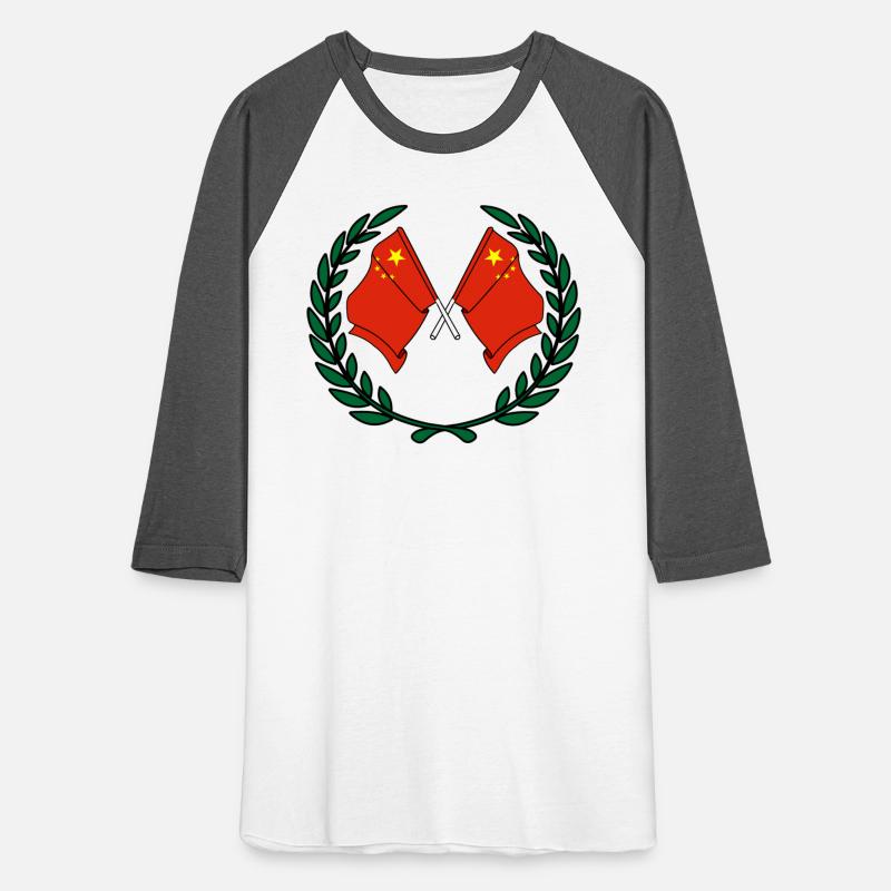 Flags China in laurel wreath