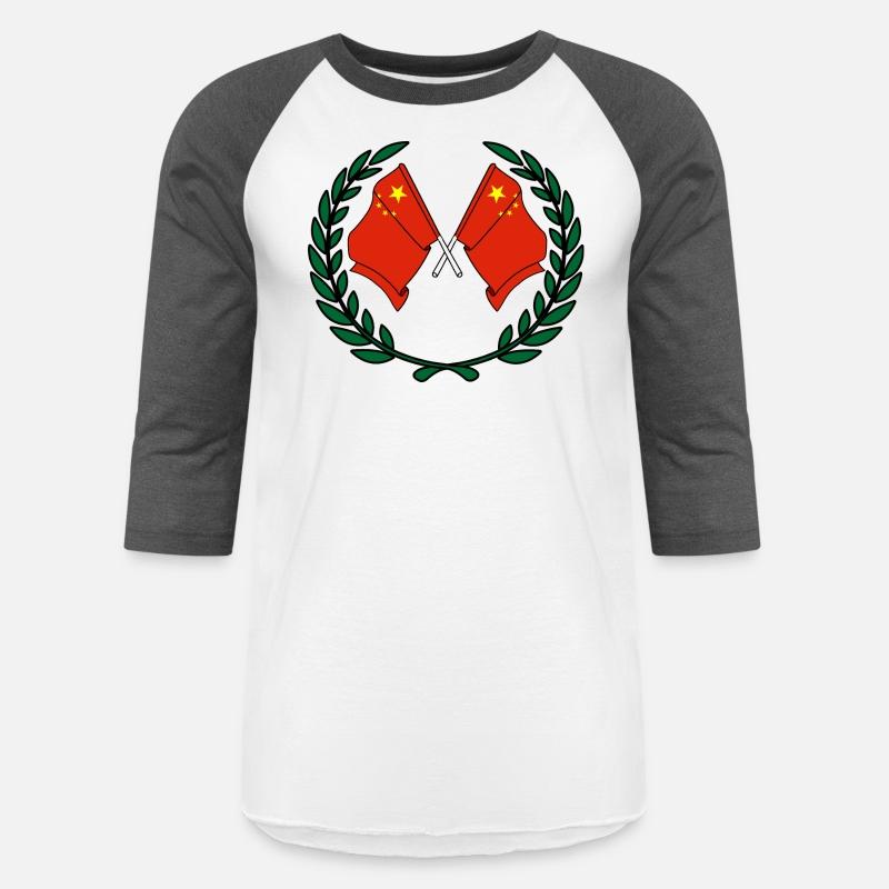 Flags China in laurel wreath