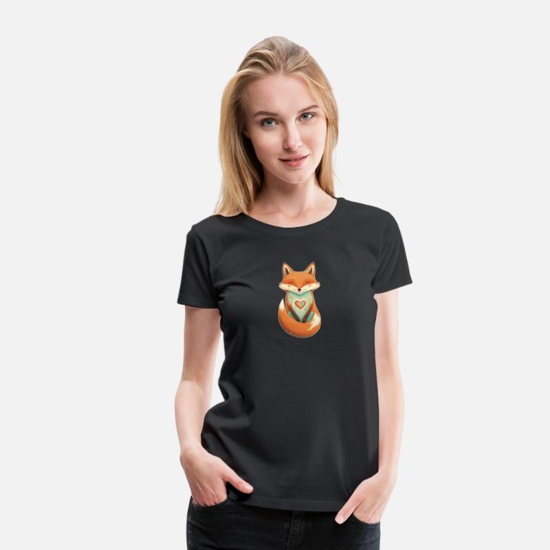 fox forest animals love heart nature animal kid