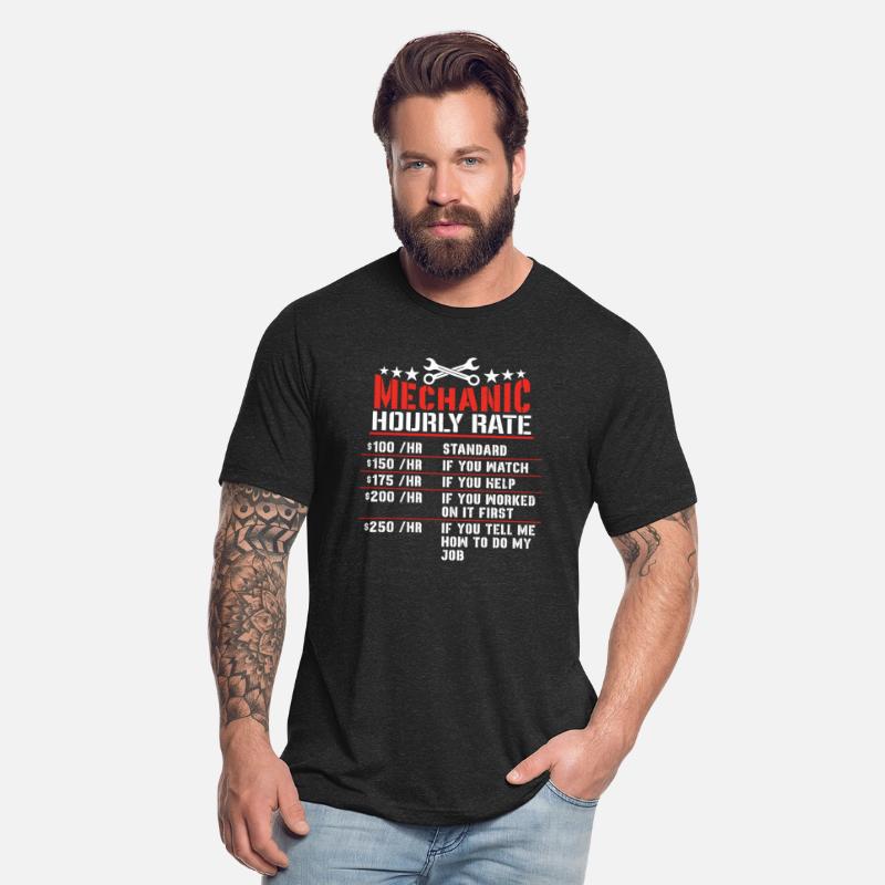 Funny Mechanic Hourly Rate Gift Shirt Labor Rates