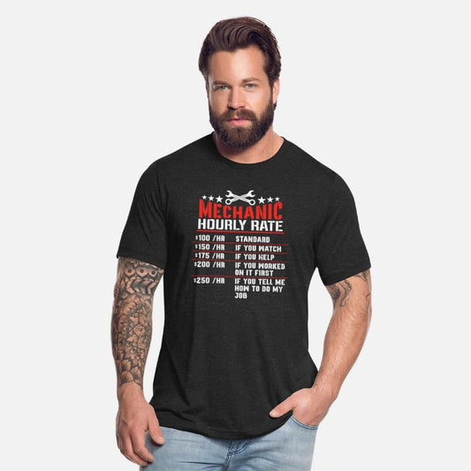 Funny Mechanic Hourly Rate Gift Shirt Labor Rates